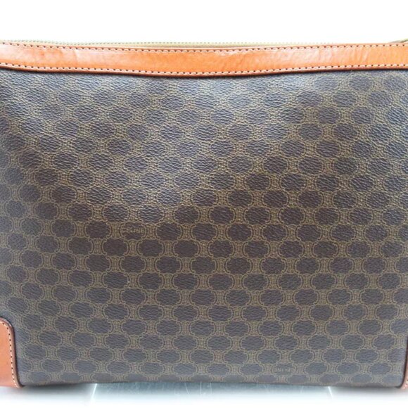 CELINE clutch bag macadam PVC ?~ leather Authentic used T17253 - Picture 2 of 7